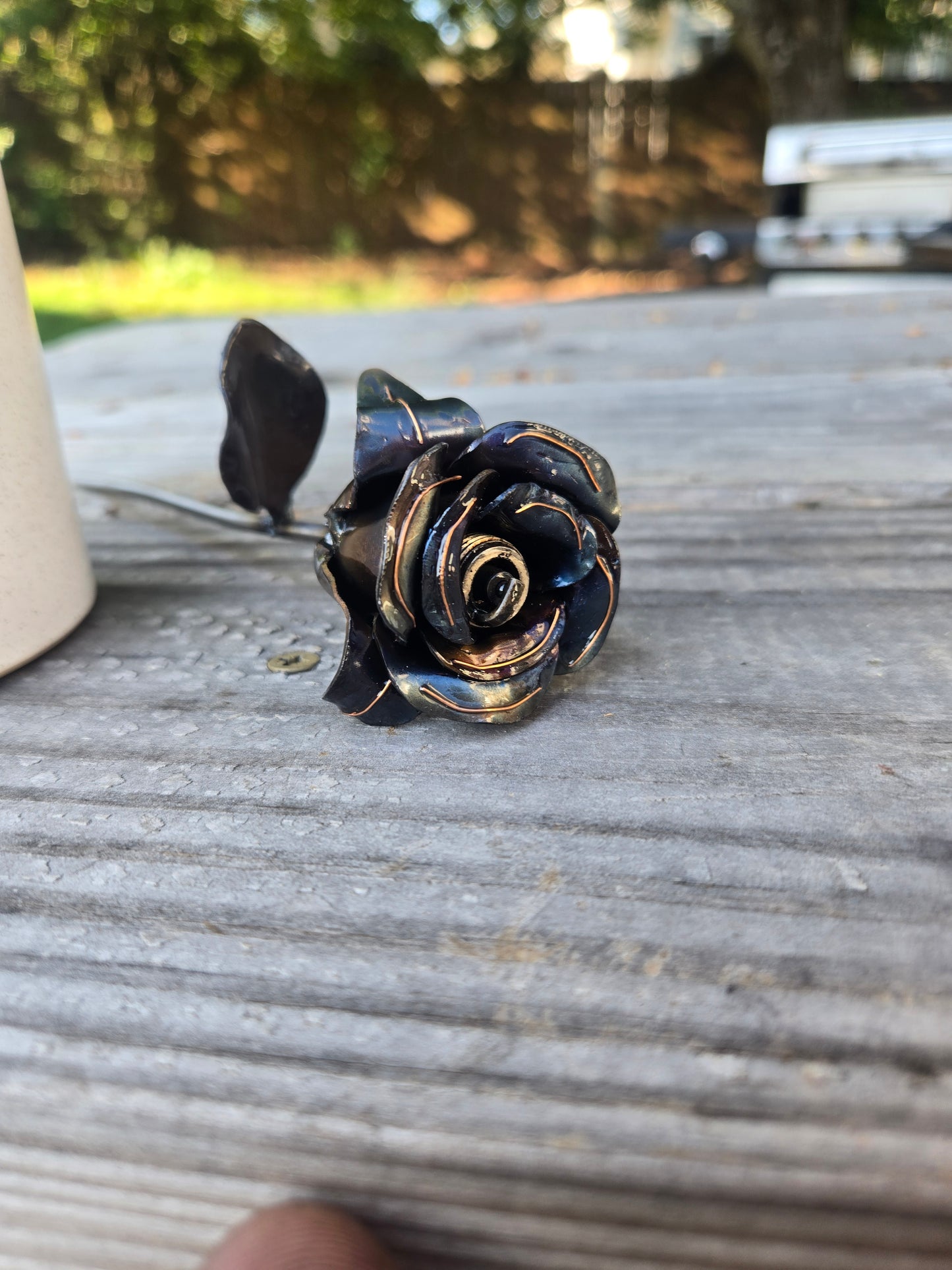 Spark Plug Rose(copper inlay)